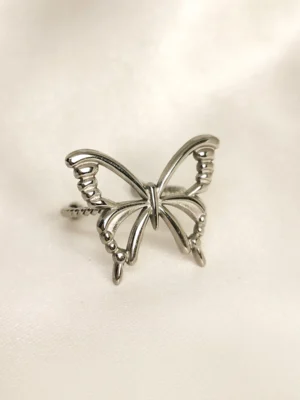 Δαχτυλίδι Πεταλούδα ασημένιο