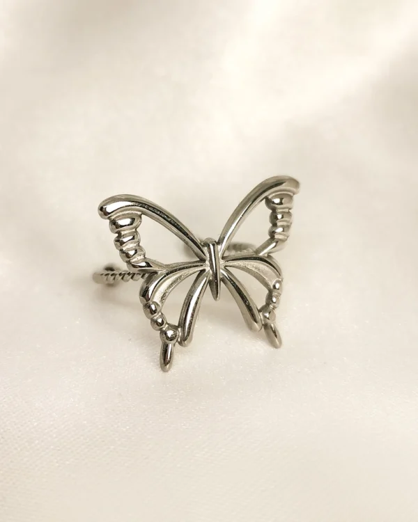 Δαχτυλίδι Πεταλούδα ασημένιο