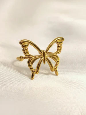 Δαχτυλίδι Πεταλούδα χρυσό