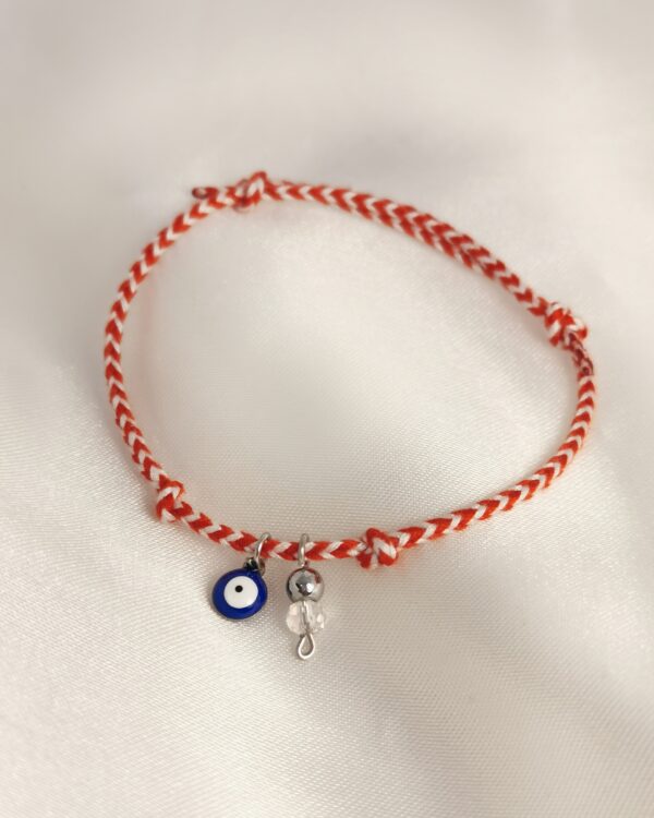 Μαρτάκι ματάκι Χάντρα ασημένιο