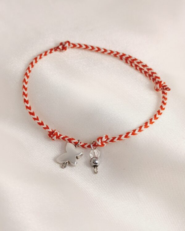 Untitled786 Μαρτάκι Πεταλούδα Χάντρα ασημένιο