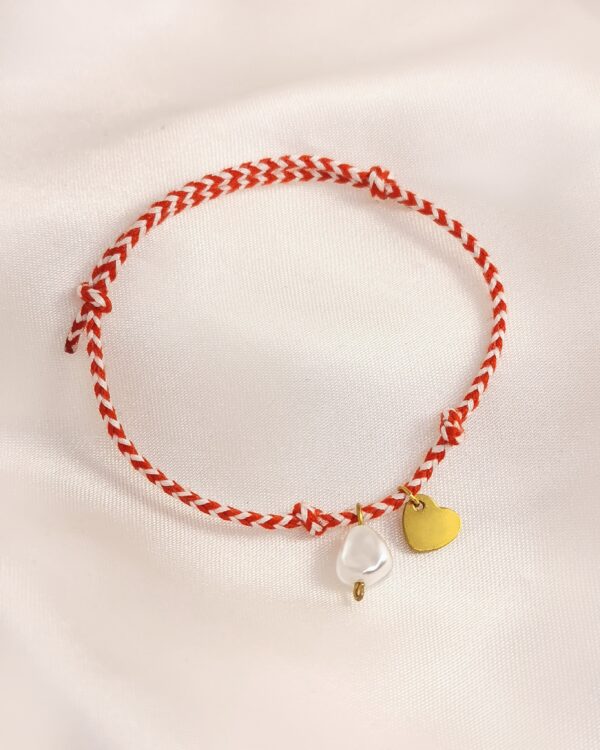 Μαρτάκι Καρδούλα Πέρλα χρυσό