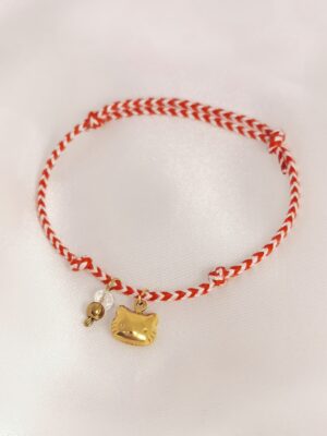 Μαρτάκι Hello kitty Χάντρα χρυσό